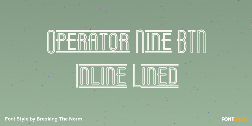 Operator Nine BTN Inline Lined Poster