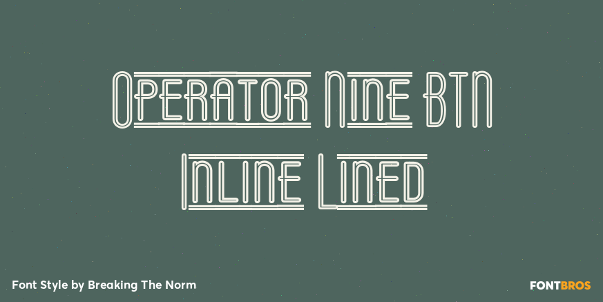 Operator Nine BTN Inline Lined Poster