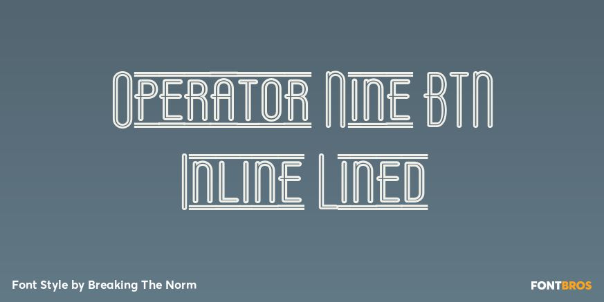 Operator Nine BTN Inline Lined Poster