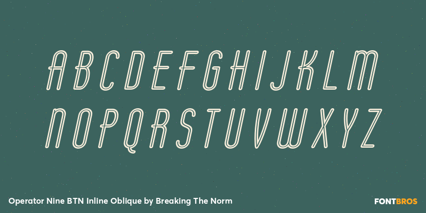 Operator Nine BTN Inline Oblique Font Poster #2