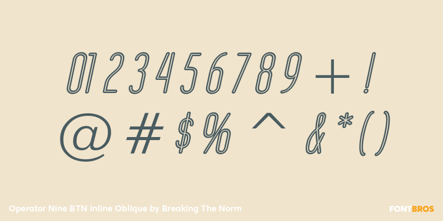Operator Nine BTN Inline Oblique Font Poster #4