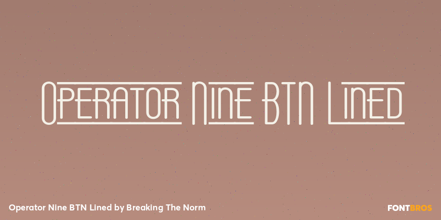 Operator Nine BTN Lined Poster