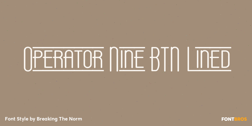 Operator Nine BTN Lined Poster