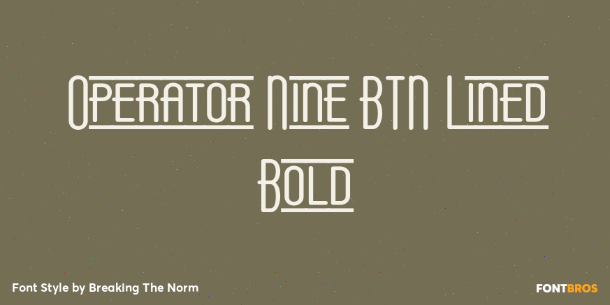 Operator Nine BTN Lined Bold Poster