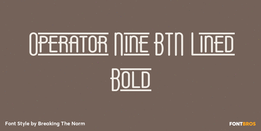 Operator Nine BTN Lined Bold Poster