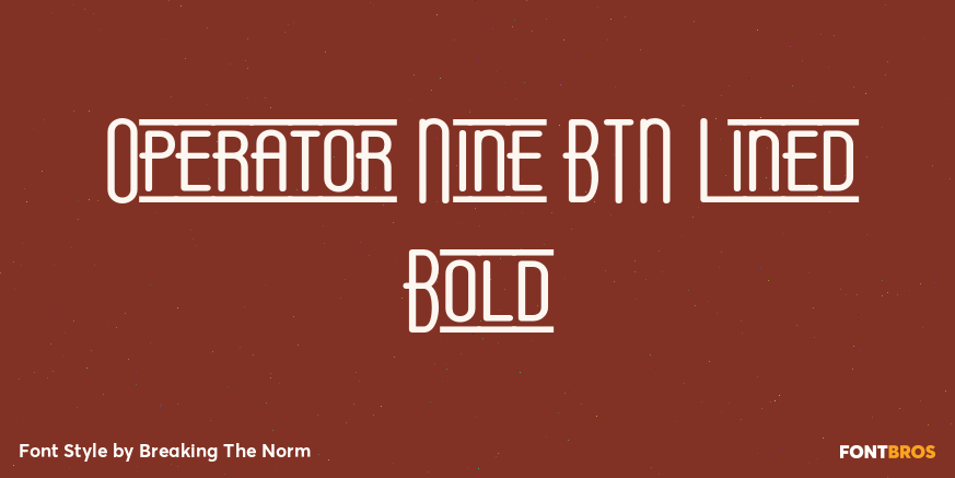 Operator Nine BTN Lined Bold Poster