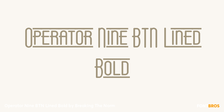 Operator Nine BTN Lined Bold Poster