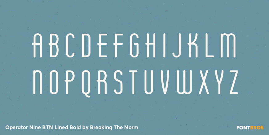 Operator Nine BTN Lined Bold Font Poster #2