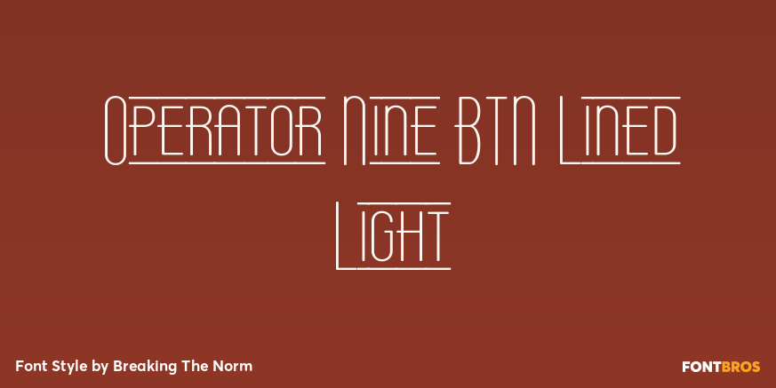 Operator Nine BTN Lined Light Poster