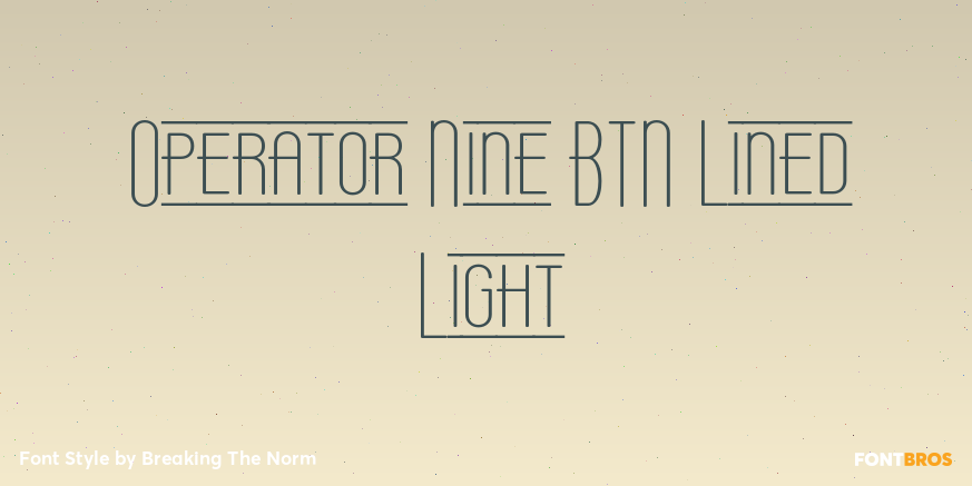 Operator Nine BTN Lined Light Poster