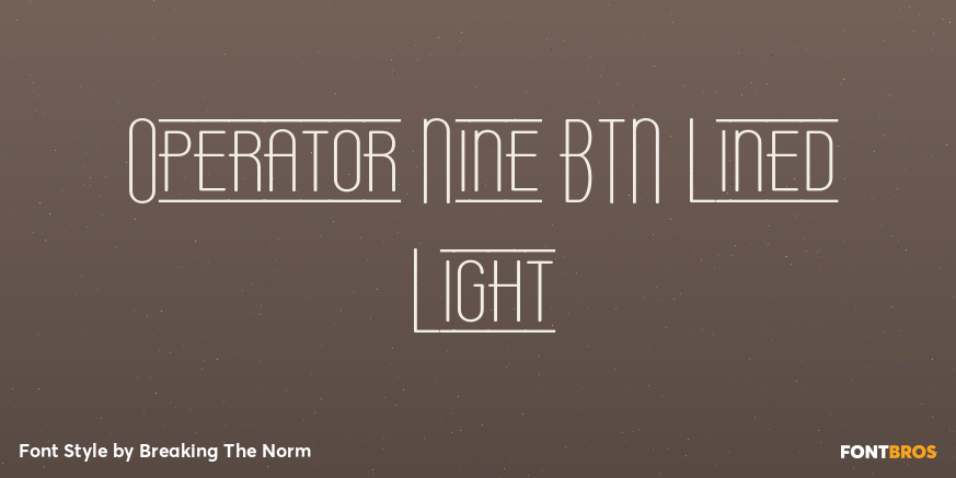 Operator Nine BTN Lined Light Poster