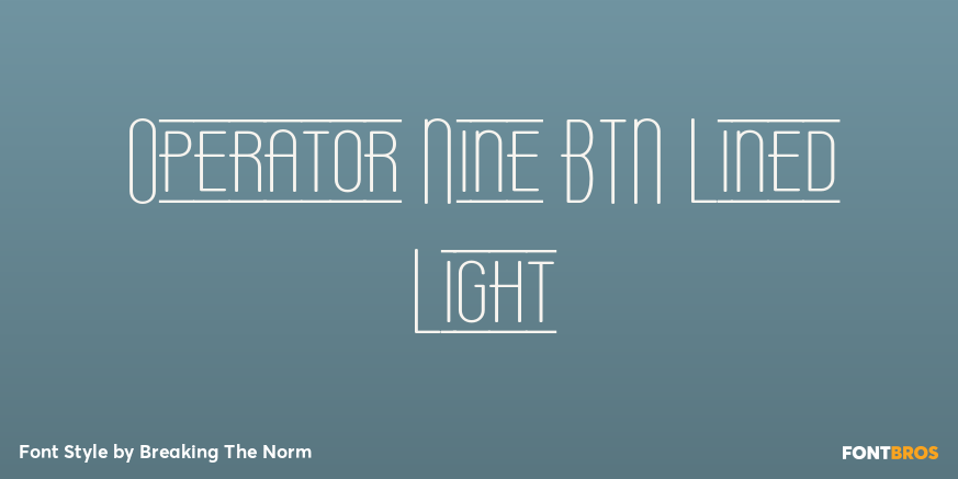 Operator Nine BTN Lined Light Poster
