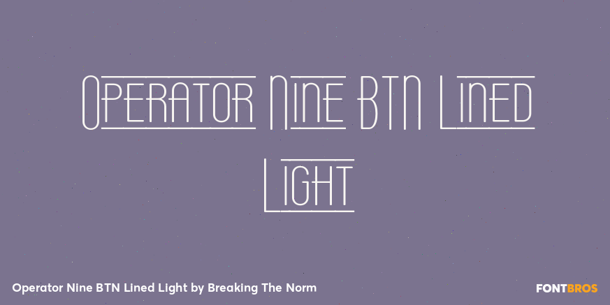 Operator Nine BTN Lined Light Poster