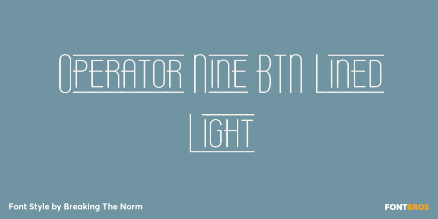 Operator Nine BTN Lined Light Poster