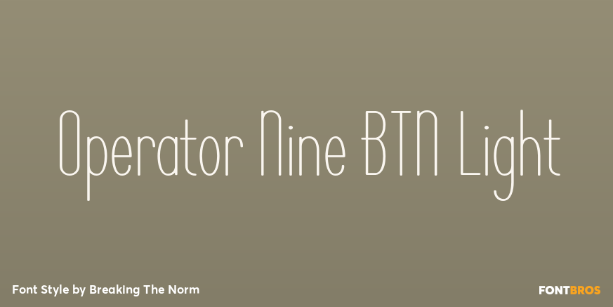 Operator Nine BTN Light Poster