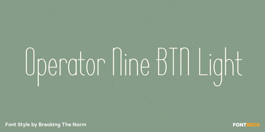 Operator Nine BTN Light Poster