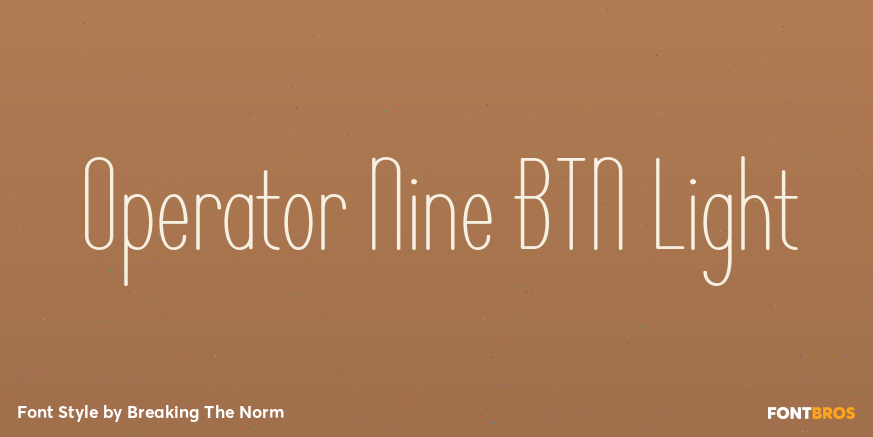 Operator Nine BTN Light Poster