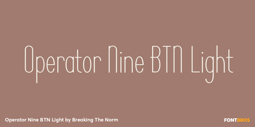 Operator Nine BTN Light Poster