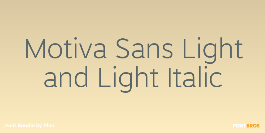 Motiva Sans Light and Light Italic Font Poster #1
