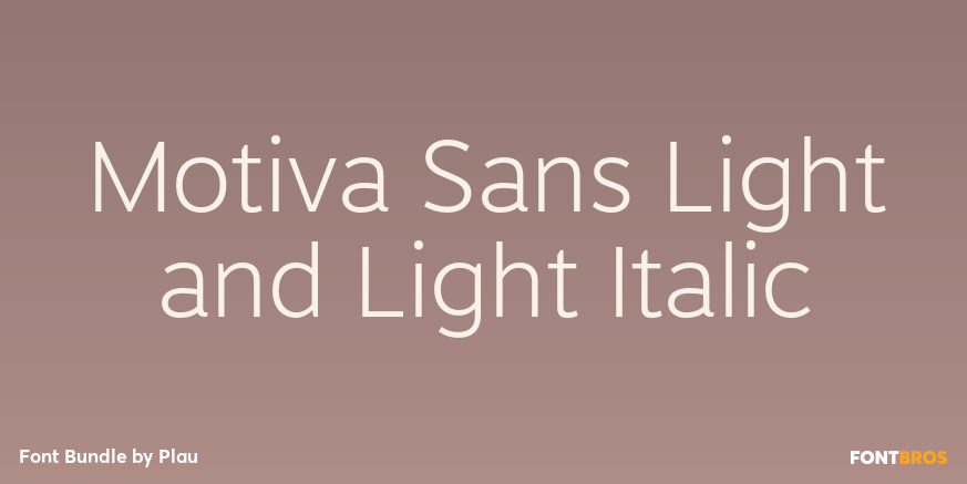 Motiva Sans Light and Light Italic Poster