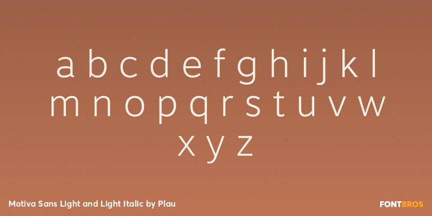 Motiva Sans Light and Light Italic Font Poster #1