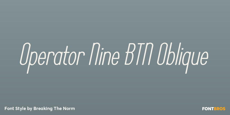 Operator Nine BTN Oblique Poster