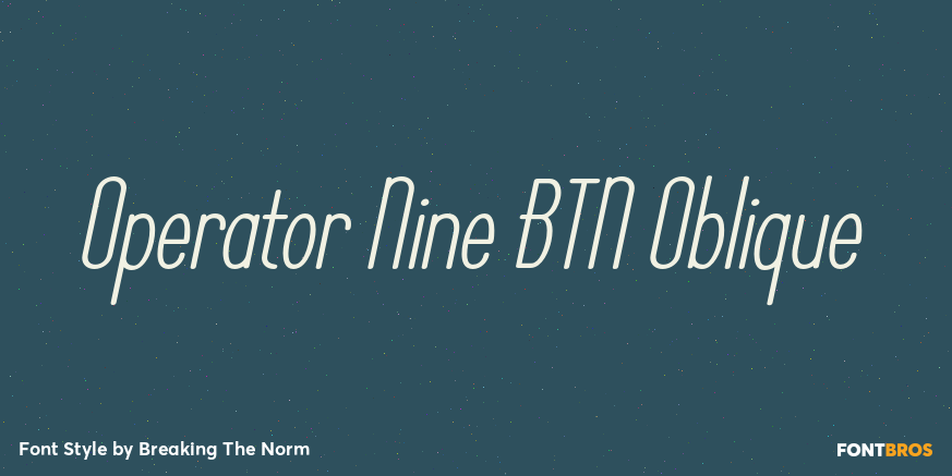 Operator Nine BTN Oblique Poster