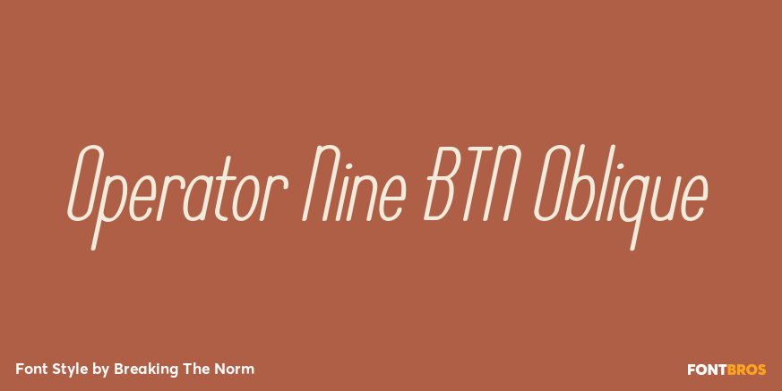 Operator Nine BTN Oblique Poster