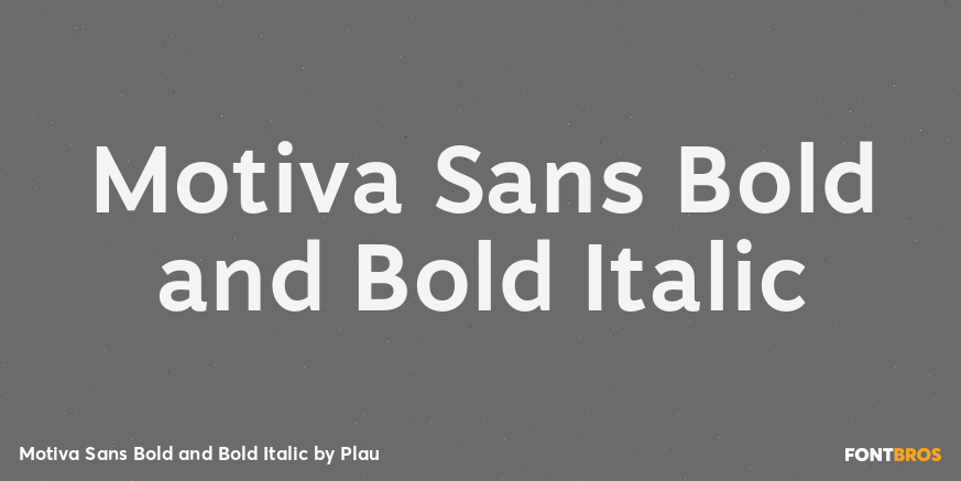 Motiva Sans Bold and Bold Italic Poster