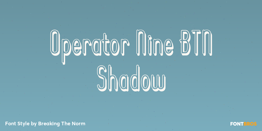 Operator Nine BTN Shadow Poster