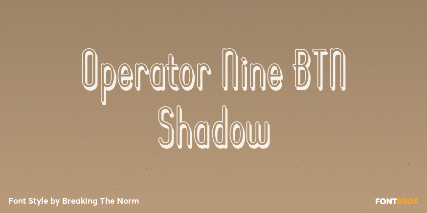 Operator Nine BTN Shadow Poster