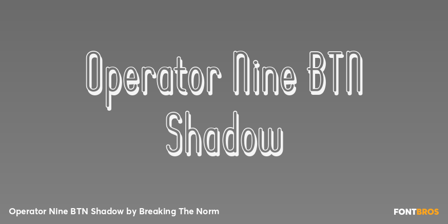 Operator Nine BTN Shadow Poster