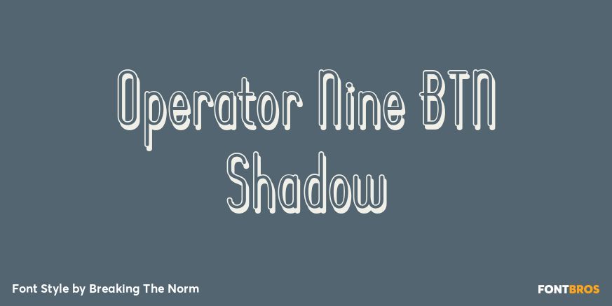 Operator Nine BTN Shadow Poster