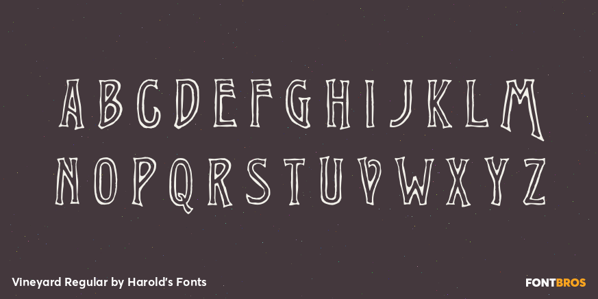 Vineyard Regular Font Poster #2