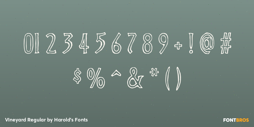 Vineyard Regular Font Poster #4