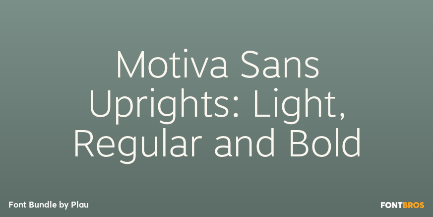 Motiva Sans Uprights: Light, Regular and Bold Poster