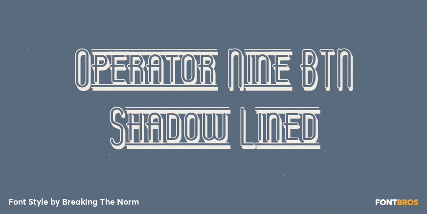 Operator Nine BTN Shadow Lined Poster