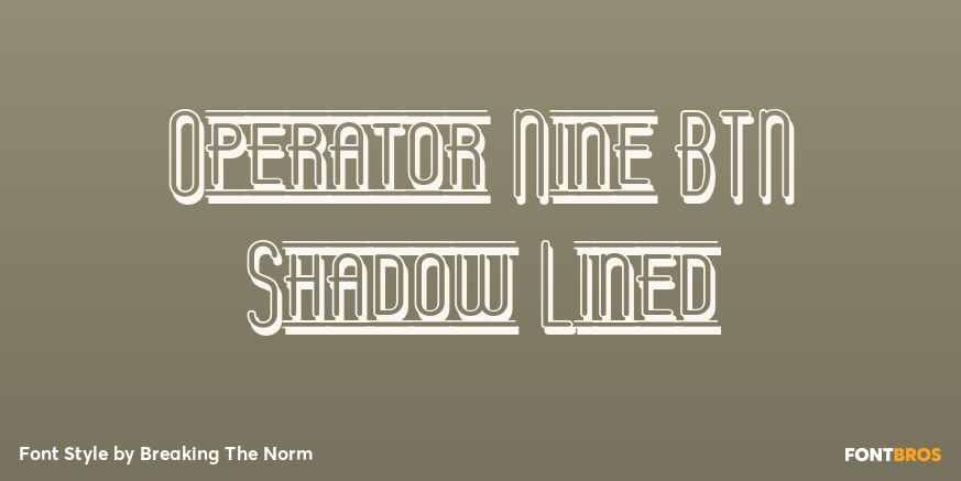 Operator Nine BTN Shadow Lined Poster