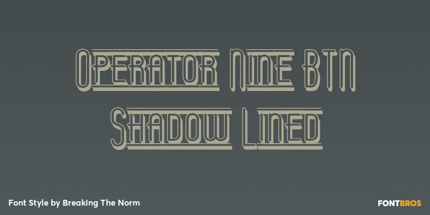 Operator Nine BTN Shadow Lined Poster