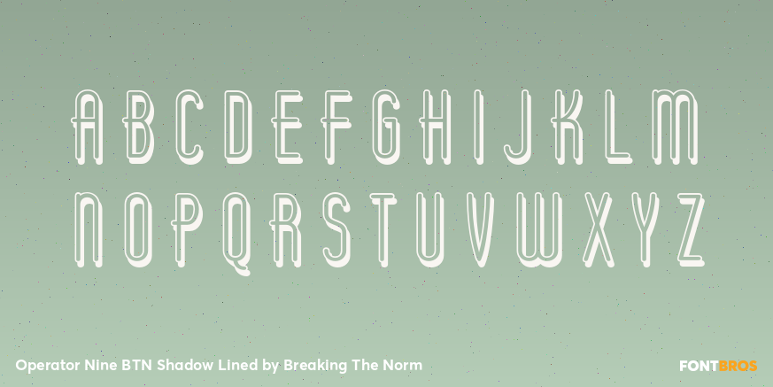 Operator Nine BTN Shadow Lined Font Poster #2