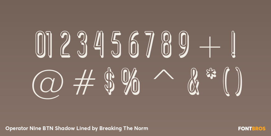 Operator Nine BTN Shadow Lined Font Poster #4