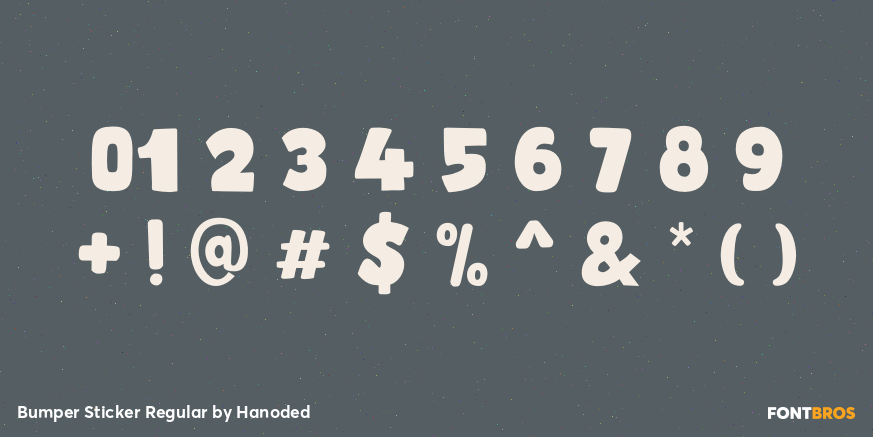 Bumper Sticker Regular Font Poster #4