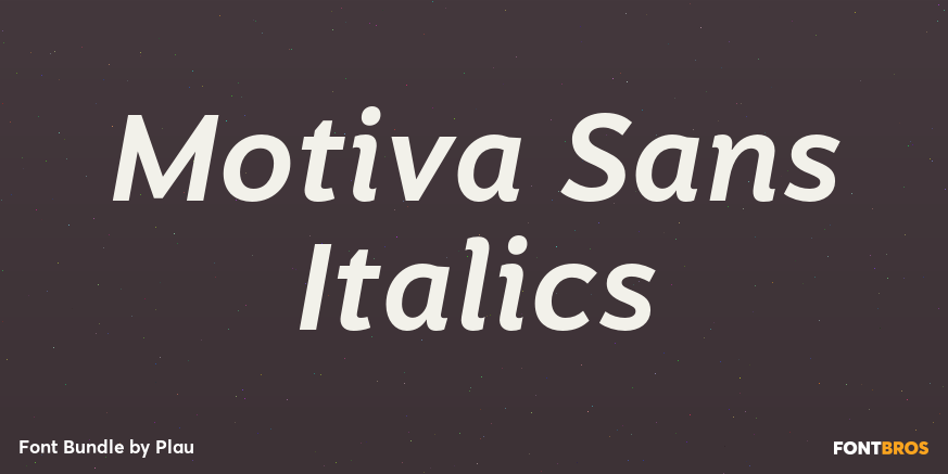 Motiva Sans Italics Poster