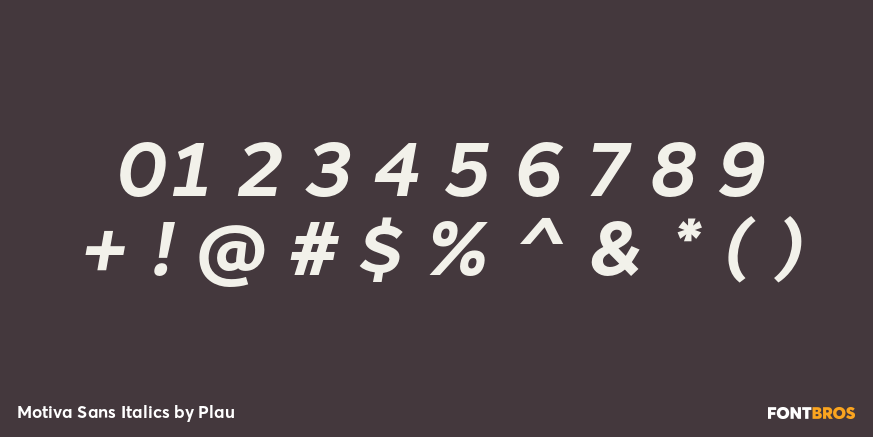 Motiva Sans Italics Font Poster #1