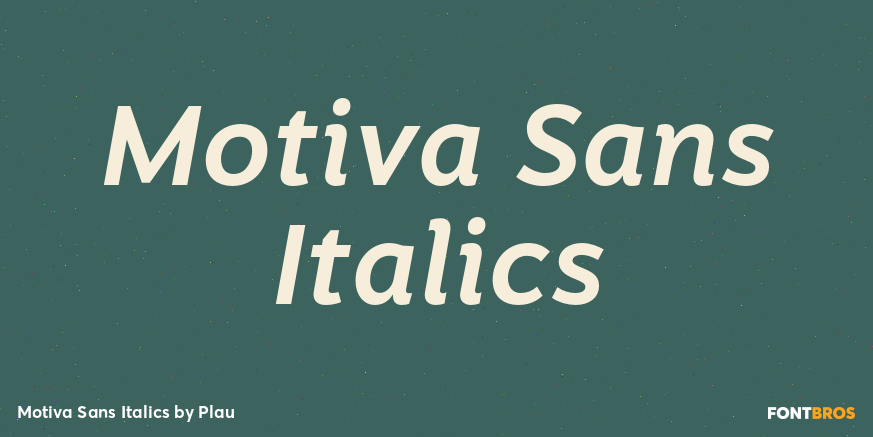 Motiva Sans Italics Poster