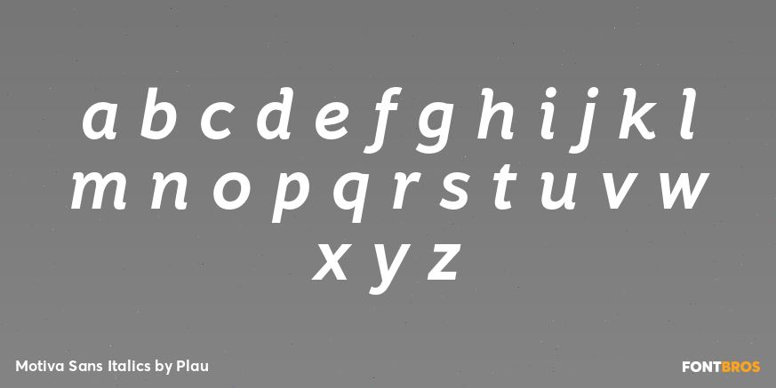 Motiva Sans Italics Font Poster #1