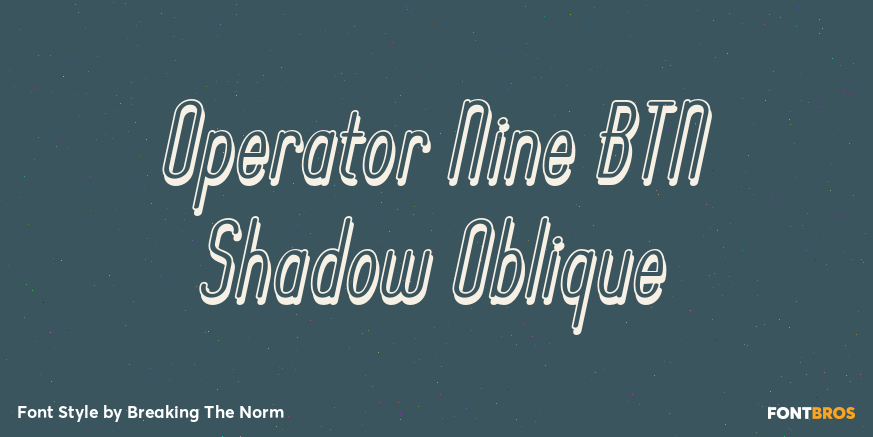 Operator Nine BTN Shadow Oblique Poster