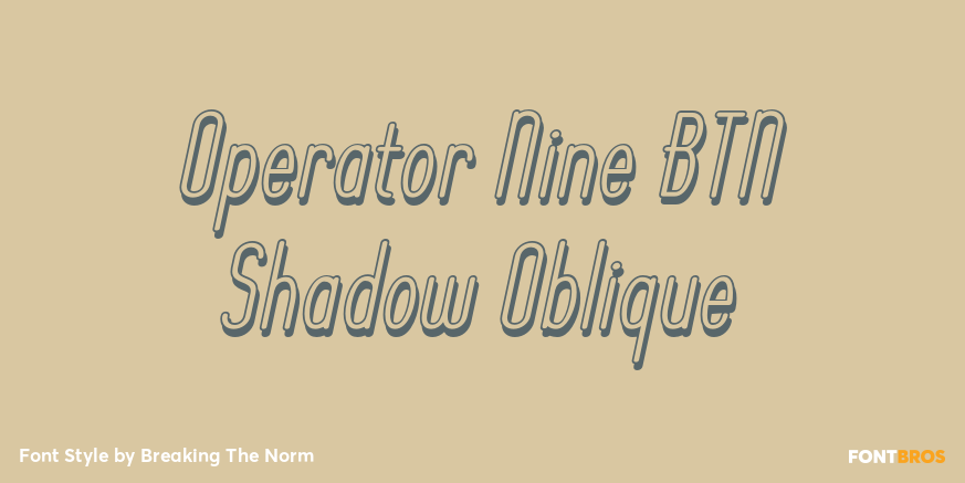 Operator Nine BTN Shadow Oblique Poster