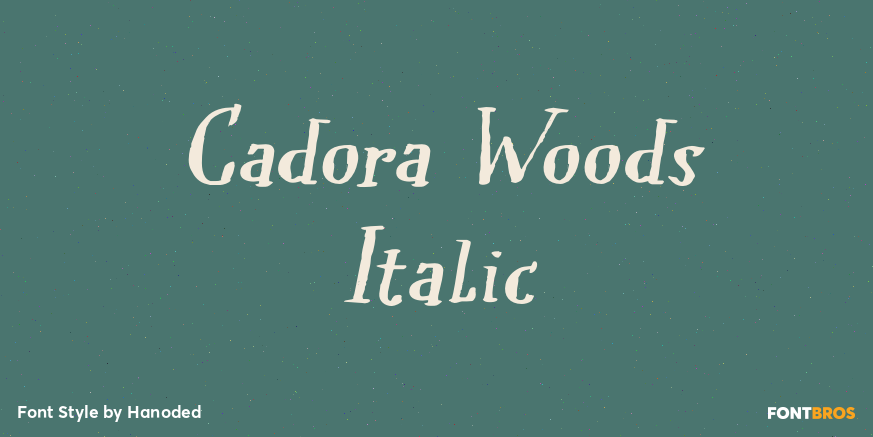 Cadora Woods Italic Poster