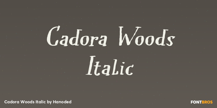 Cadora Woods Italic Poster